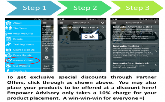 Partner Offer Listing on Apps