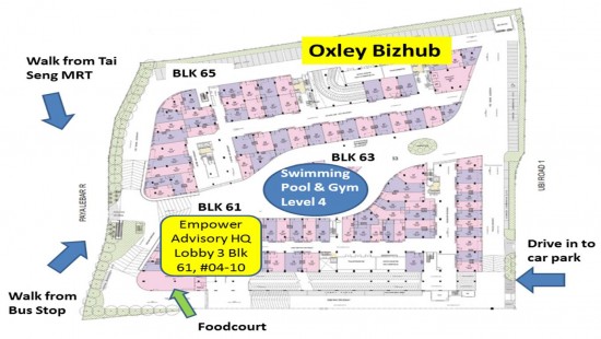 Direction to Oxley Bizhub